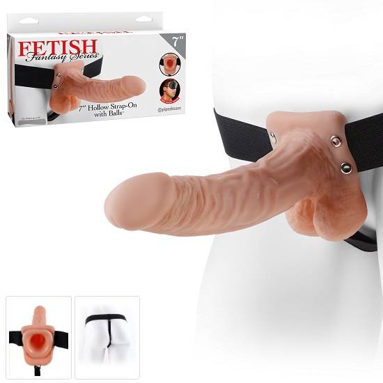 Fetish Fantasy 7 Inch Hollow Strap-On with Balls