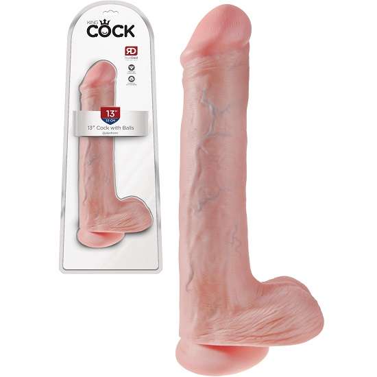 King Cock 13 Inch Dildo with balls