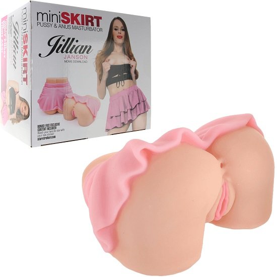 Jillian Janson Mini Skirt Pussy & Anus Masturbator