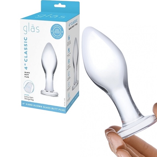 Glas 4 Inch Classic Glass Butt Plug