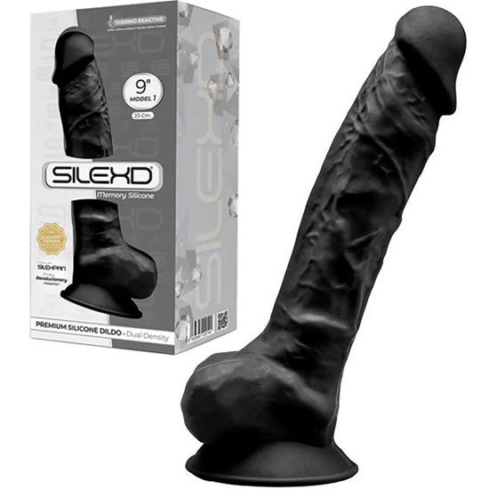 SilexD 9 Inch Dual Density Silicone Dildo With Balls
