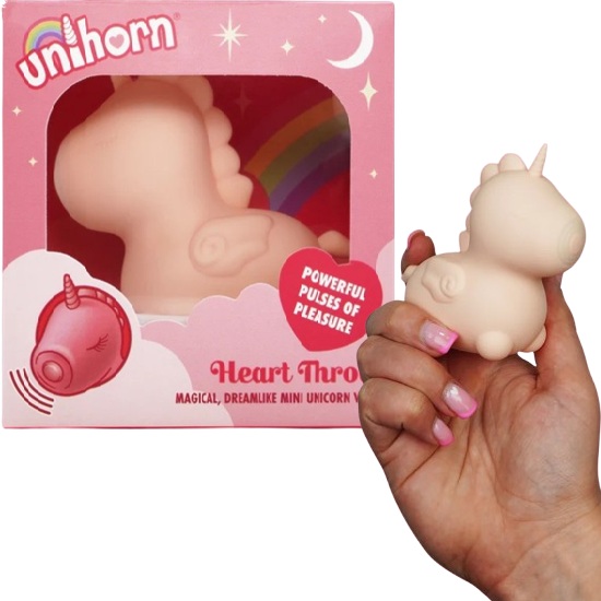 Unihorn Heart Throb Pulsing Clitoral Vibrator