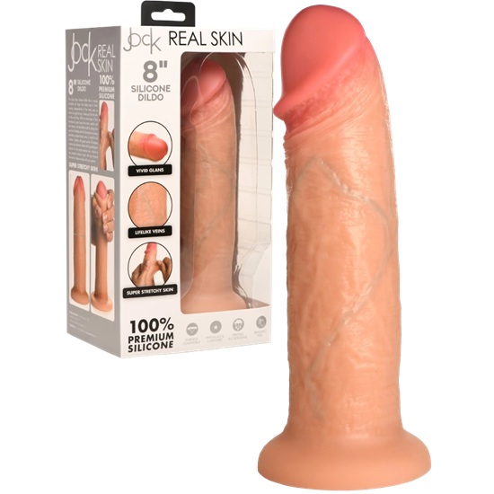 Jock Real Skin 8 Inch Silicone Dildo