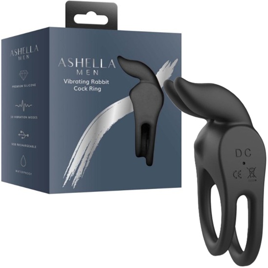 Ashella Men Vibrating Rabbit Cock Ring