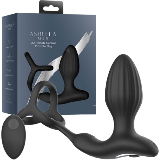 Ashella Men X2 Remote Control Prostate Plug